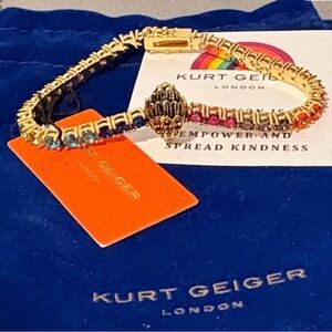 Kurt Geiger NWT Tennis Bracelet Rainbow Rhinestones with Eagle Head